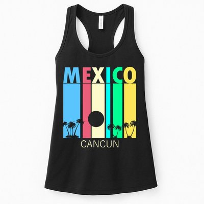 Retro Cancun Mexico Womens Tank Top