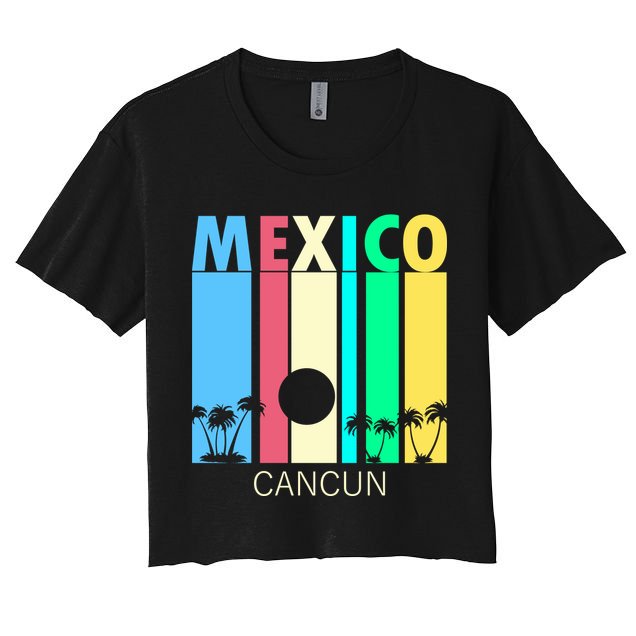 Retro Cancun Mexico Crop Top