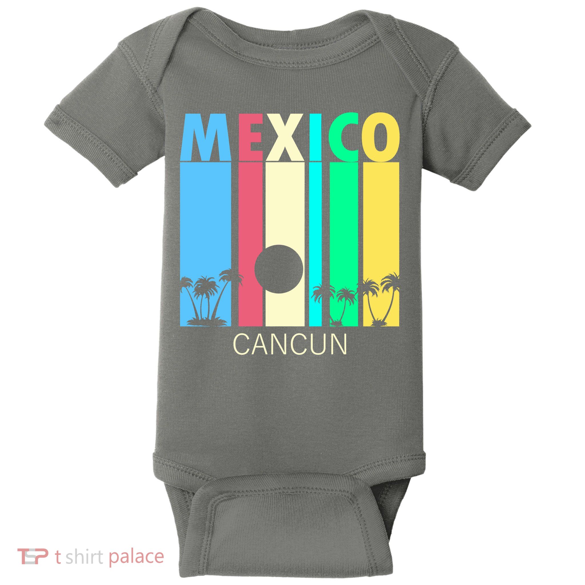 Retro Cancun Mexico Baby Bodysuit