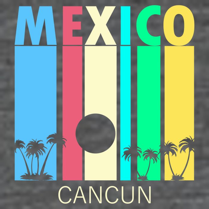 Retro Cancun Mexico Baby Bodysuit