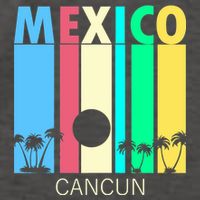 Retro Cancun Mexico Vector Backpack