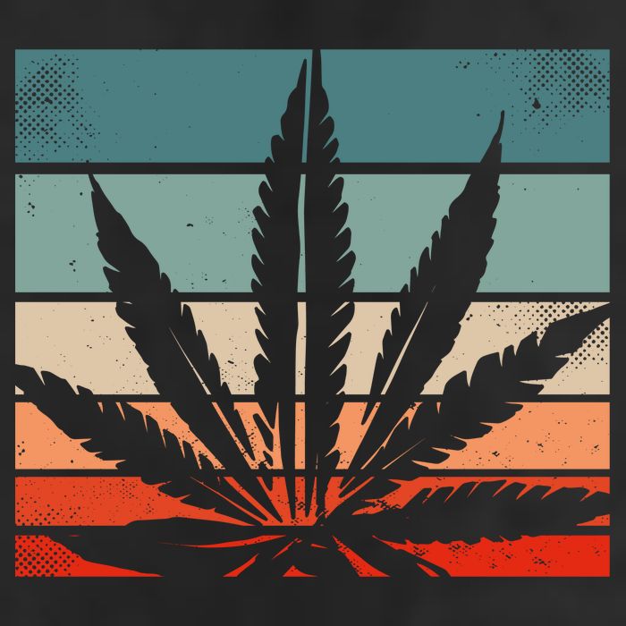 Retro Cannabis 7 Panel Mesh Trucker Snapback Hat