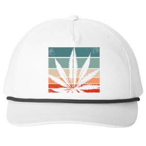 Retro Cannabis Snapback Five-Panel Rope Hat