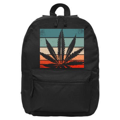 Retro Cannabis 16 in Basic Backpack