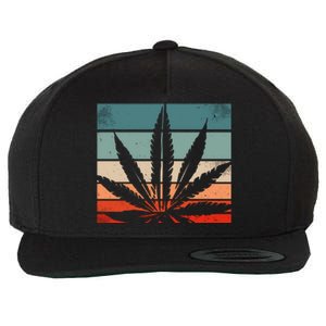 Retro Cannabis Wool Snapback Cap