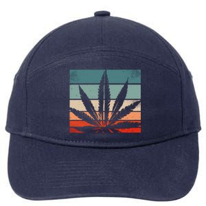 Retro Cannabis 7-Panel Snapback Hat