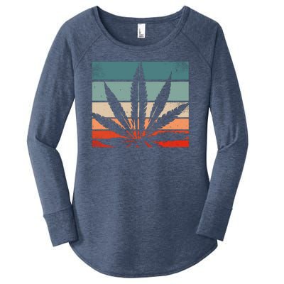 Retro Cannabis Women's Perfect Tri Tunic Long Sleeve Shirt