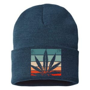 Retro Cannabis Sustainable Knit Beanie