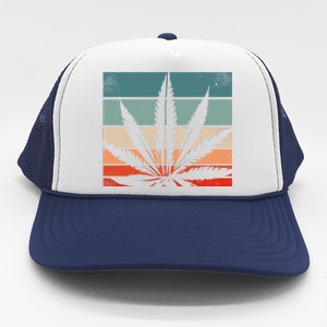 Retro Cannabis Trucker Hat