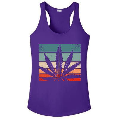 Retro Cannabis Ladies PosiCharge Competitor Racerback Tank