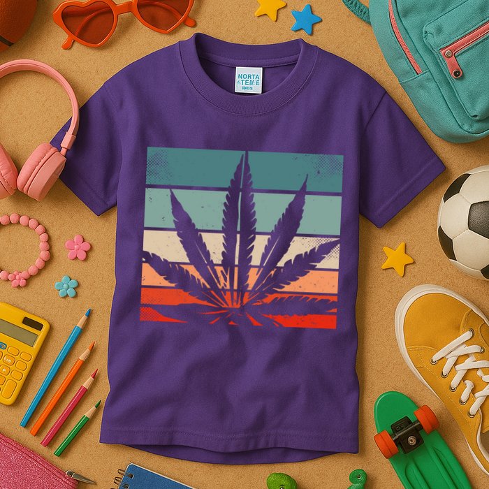 Retro Cannabis Kids T-Shirt