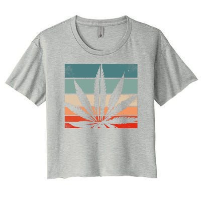 Retro Cannabis Women's Crop Top Tee