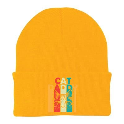 Retro Cat Daddy Knit Cap Winter Beanie