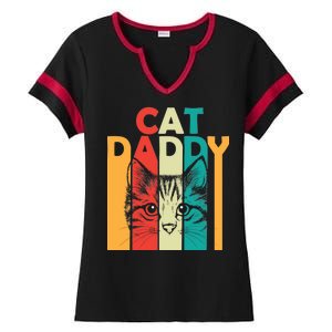 Retro Cat Daddy Ladies Halftime Notch Neck Tee