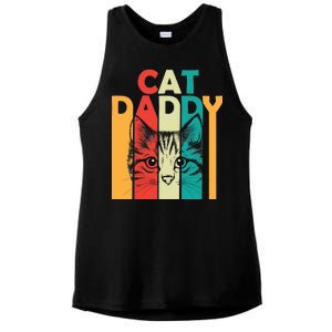 Retro Cat Daddy Ladies PosiCharge Tri-Blend Wicking Tank