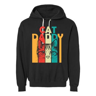 Retro Cat Daddy Garment-Dyed Fleece Hoodie