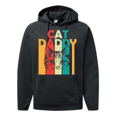 Retro Cat Daddy Performance Fleece Hoodie