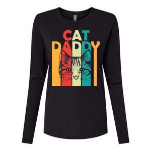 Retro Cat Daddy Womens Cotton Relaxed Long Sleeve T-Shirt