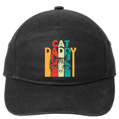 Retro Cat Daddy 7-Panel Snapback Hat