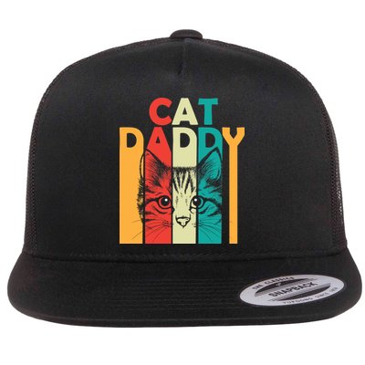 Retro Cat Daddy Flat Bill Trucker Hat