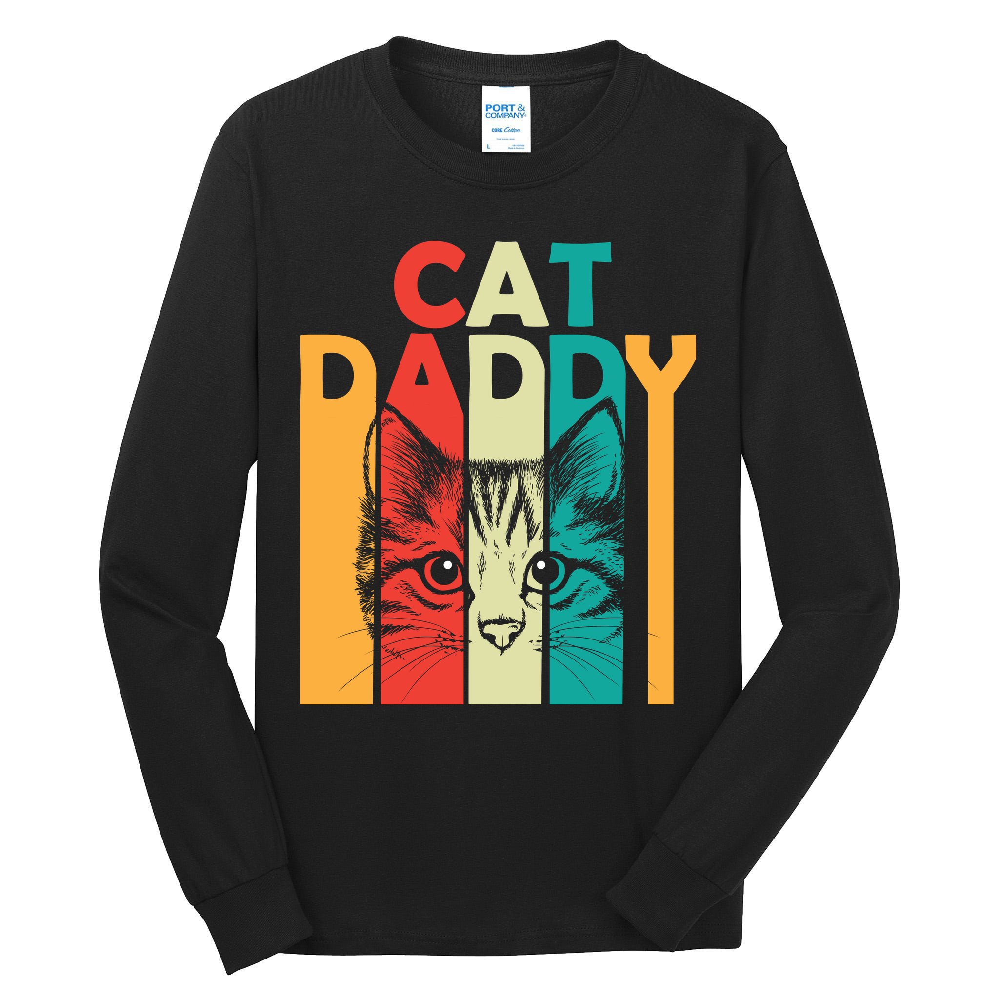 Retro Cat Daddy Tall Long Sleeve T-Shirt