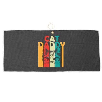 Retro Cat Daddy Large Microfiber Waffle Golf Towel