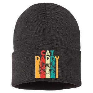 Retro Cat Daddy Sustainable Knit Beanie