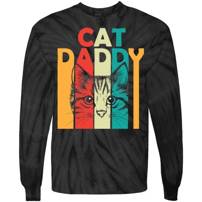 Retro Cat Daddy Tie-Dye Long Sleeve Shirt