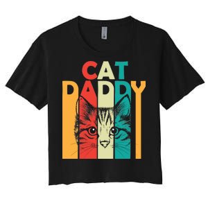 Retro Cat Daddy Women's Crop Top Tee