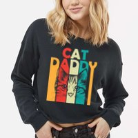Retro Cat Daddy Cropped Pullover Crew