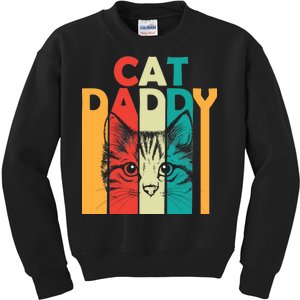 Retro Cat Daddy Kids Sweatshirt