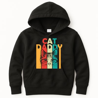 Retro Cat Daddy Kids Hoodie