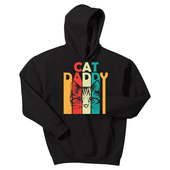 Retro Cat Daddy Kids Hoodie