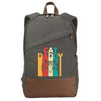 Retro Cat Daddy Cotton Canvas Backpack