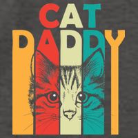 Retro Cat Daddy Vector Backpack