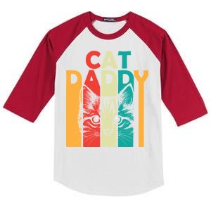 Retro Cat Daddy Kids Colorblock Raglan Jersey