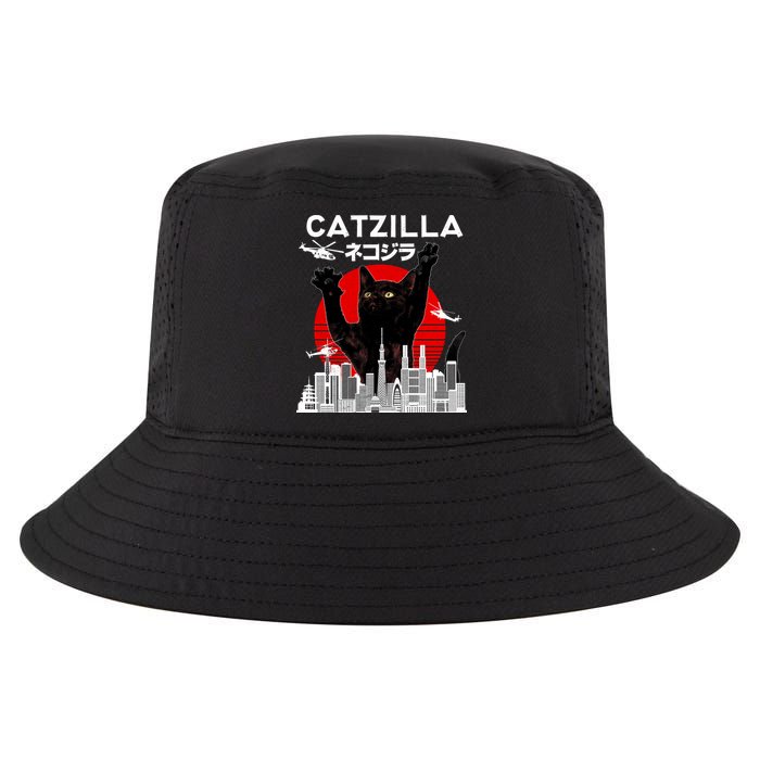 Retro Catzilla Attack Cool Comfort Performance Bucket Hat