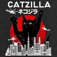 Retro Catzilla Attack 11oz C Handle Ceramic Mug
