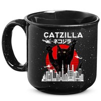 Retro Catzilla Attack 15oz Campfire Ceramic Mug