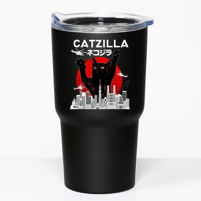 Retro Catzilla Attack Tumbler