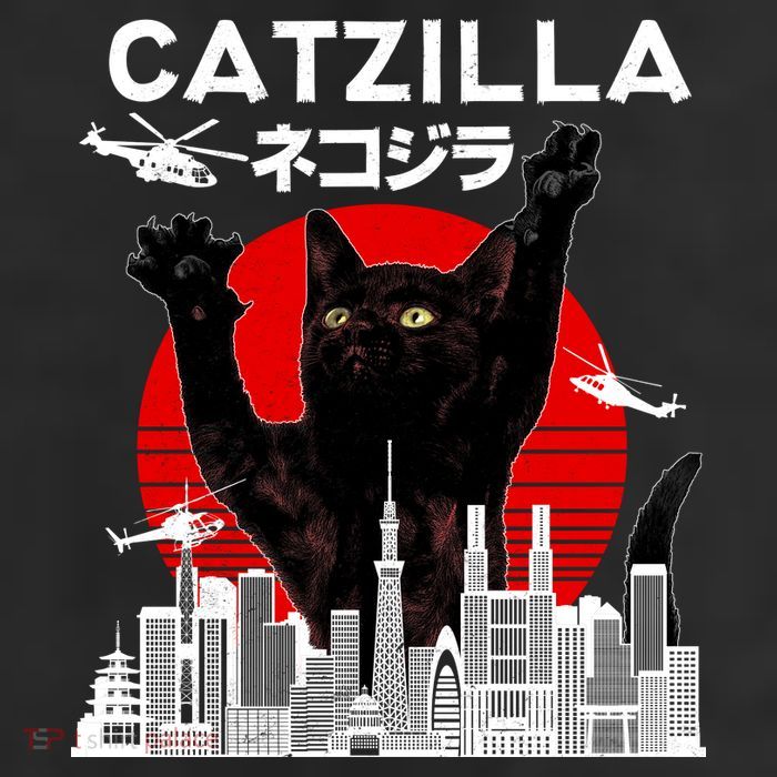 Retro Catzilla Attack Trucker Hat