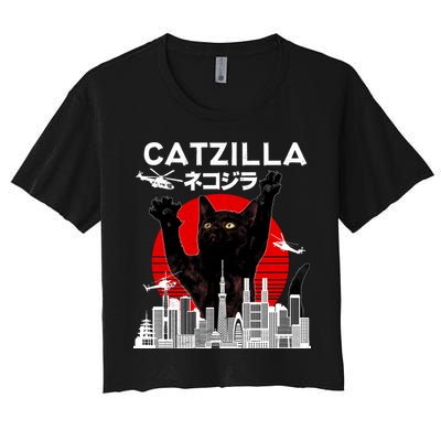 Retro Catzilla Attack Crop Top