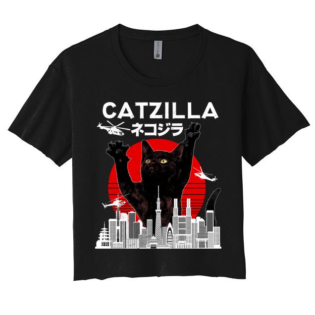 Retro Catzilla Attack Crop Top