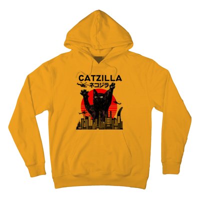 Retro Catzilla Attack Hoodie