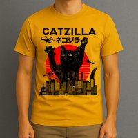 Retro Catzilla Attack T-Shirt
