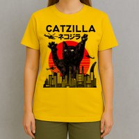 Retro Catzilla Attack T-Shirt