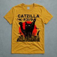 Retro Catzilla Attack T-Shirt