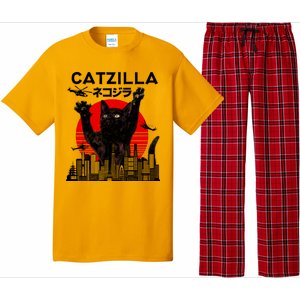 Retro Catzilla Attack Pajama Set