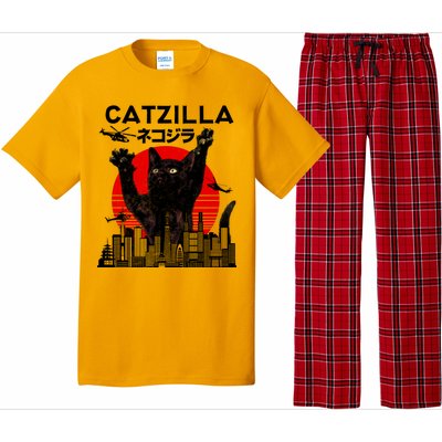 Retro Catzilla Attack Pajama Set