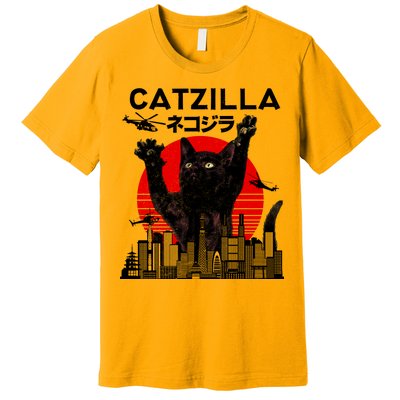 Retro Catzilla Attack Premium T-Shirt